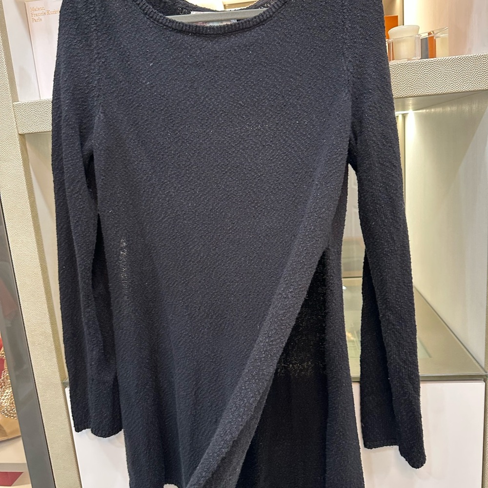 Free People Black Textured Tunic Size XL - Picture 3 of 4